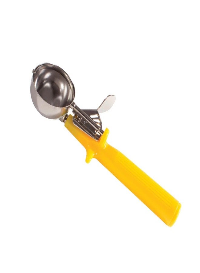 Soro Essentials- 1.63 oz Stainless Steel Thumb Press Disher #20 with Yellow Color Handle- Ice Cream Scoop Ice Cream Spoon for Rice Mashed Potatoes Gelato Cookie Dough Sorbet Home Kitchen Restaurant - Image 1